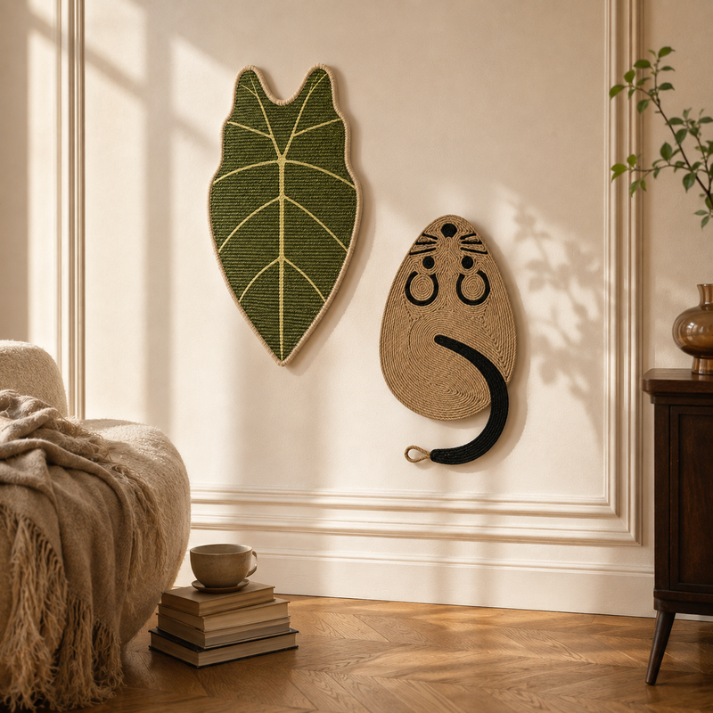 La composition · feuille + souris au mur, repères de pose