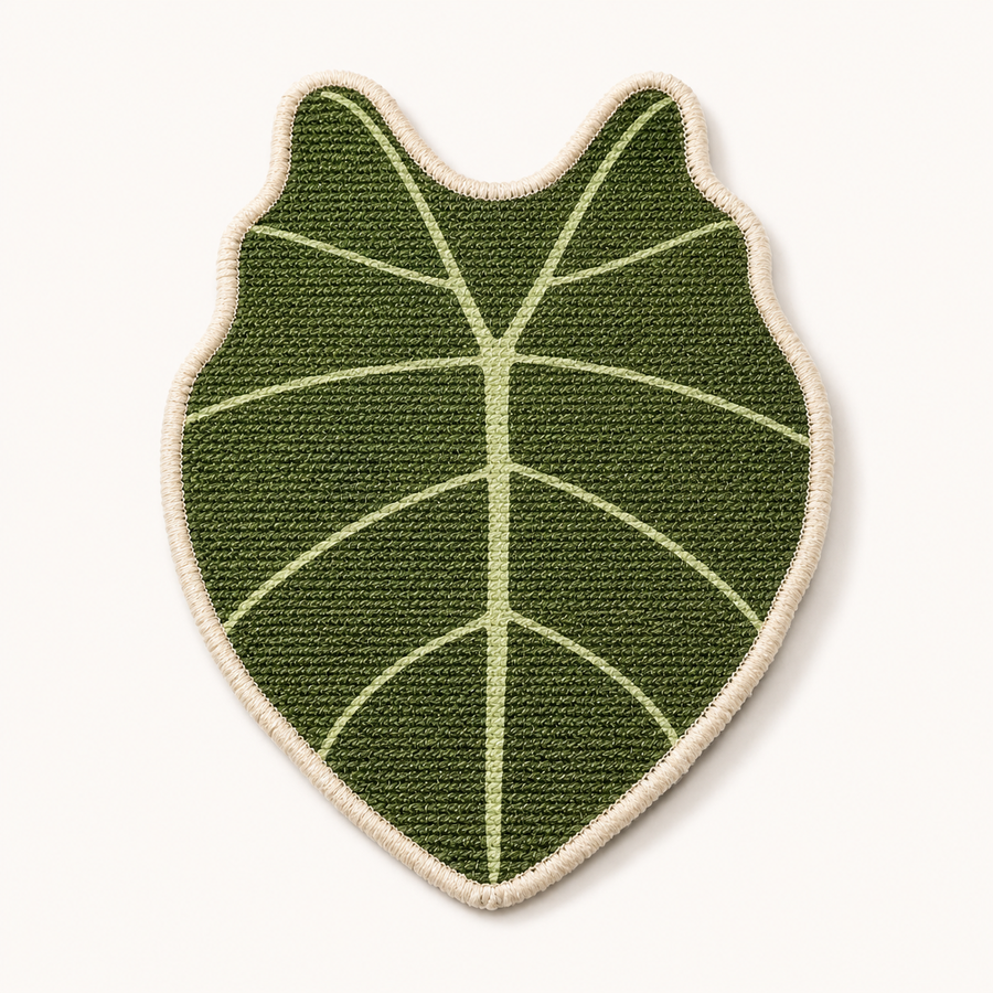 Griffoir mural sisal, forme feuille, vue d'ensemble