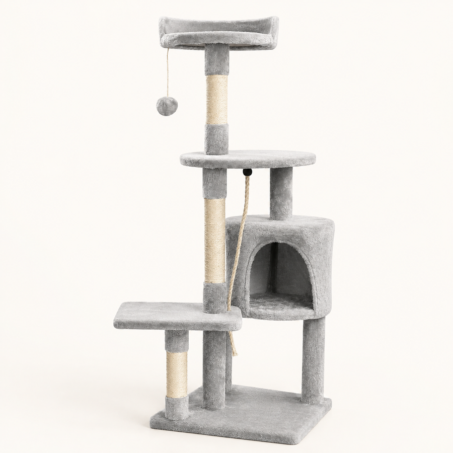 Arbre à chat multi-niveaux, double niche