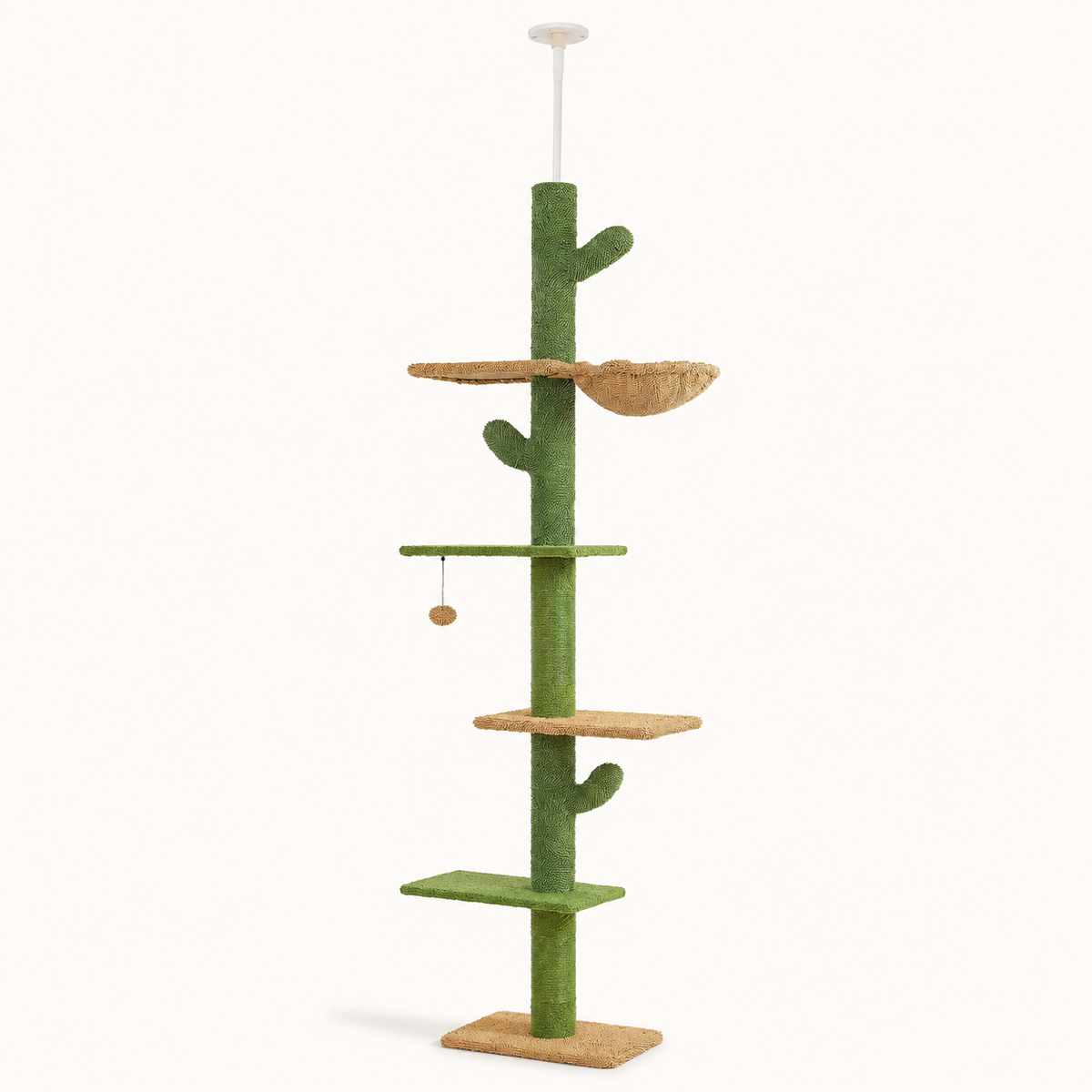 Arbre à chat du sol au plafond, 5 niveaux