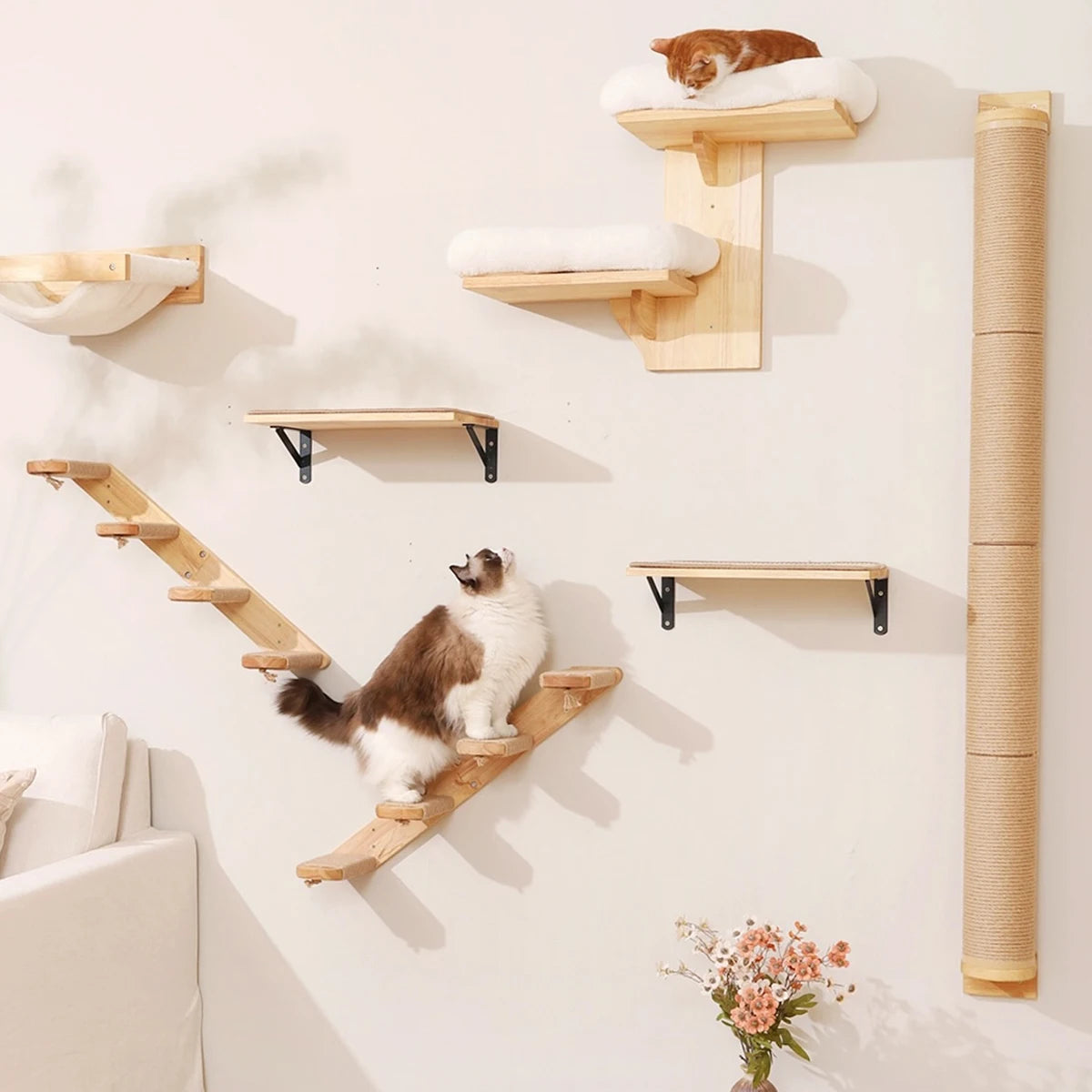 Hamac mural pour chat
