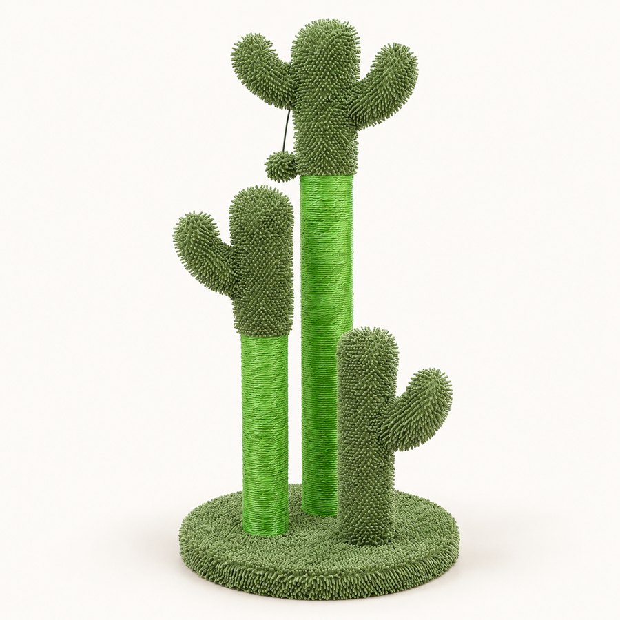 Griffoir cactus à base verte, vue d'ensemble sur fond clair