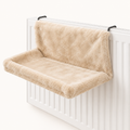 Hamac de radiateur pour chat, beige, jusqu'à 5 kg